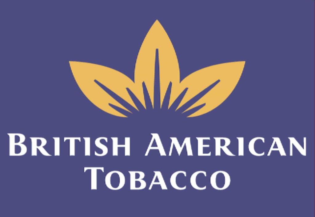Close-up of British American Tobacco logo